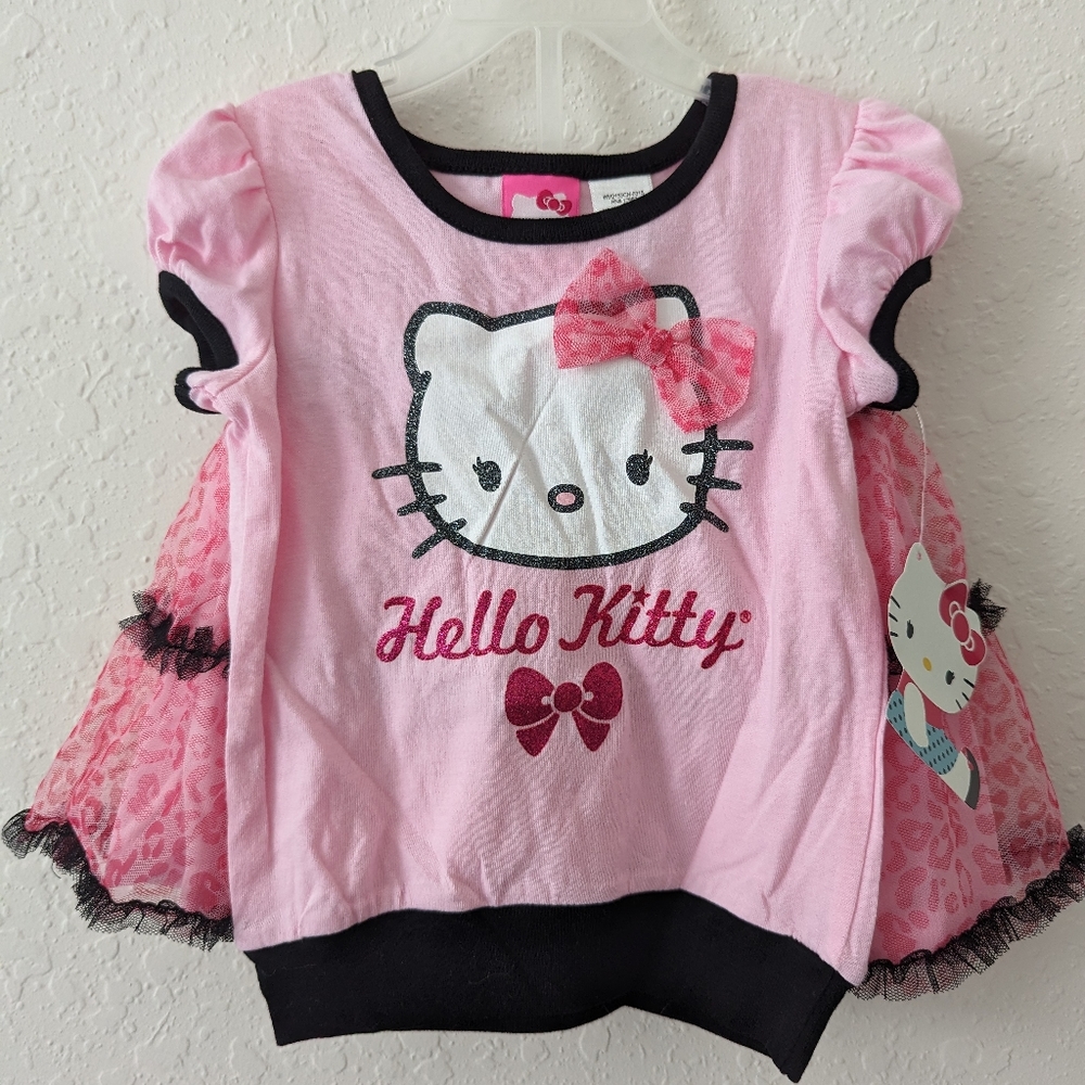 Hello Kitty shirt and skirt set, size 24 month